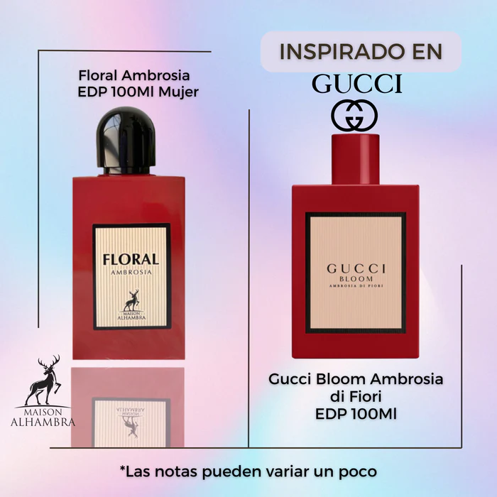 Floral Ambrosia 100Ml Mujer Maison Alhambra Perfume- INSPIRADO EN GUCCI BLOOM AMBROSIA DI FIORI - Imagen 2